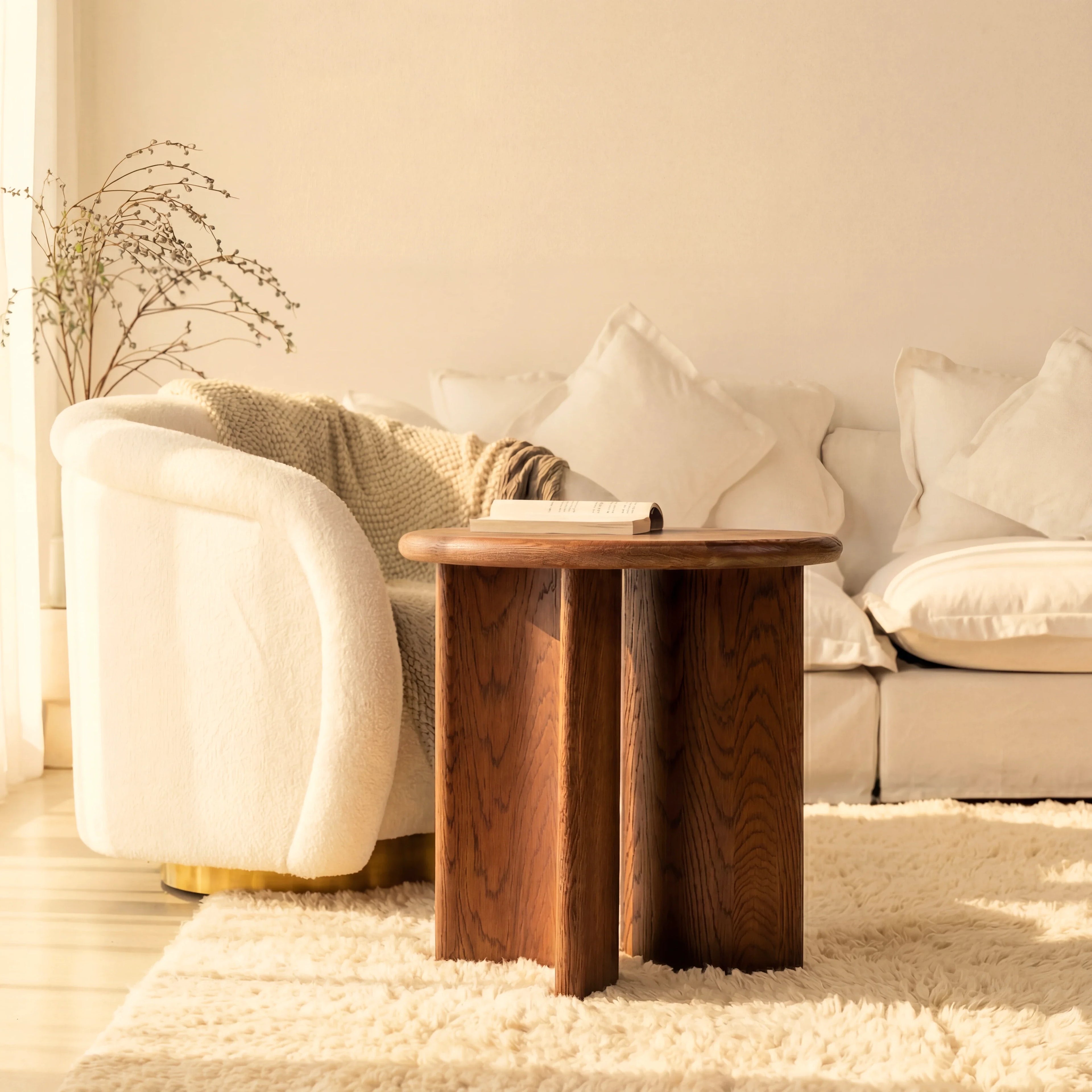 Haven Side Table White oak