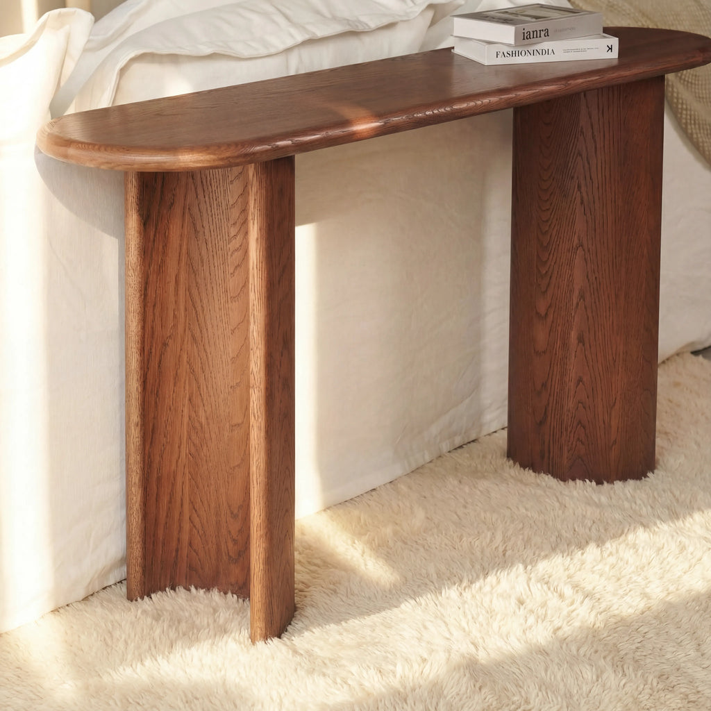 Haven Console Table White oak
