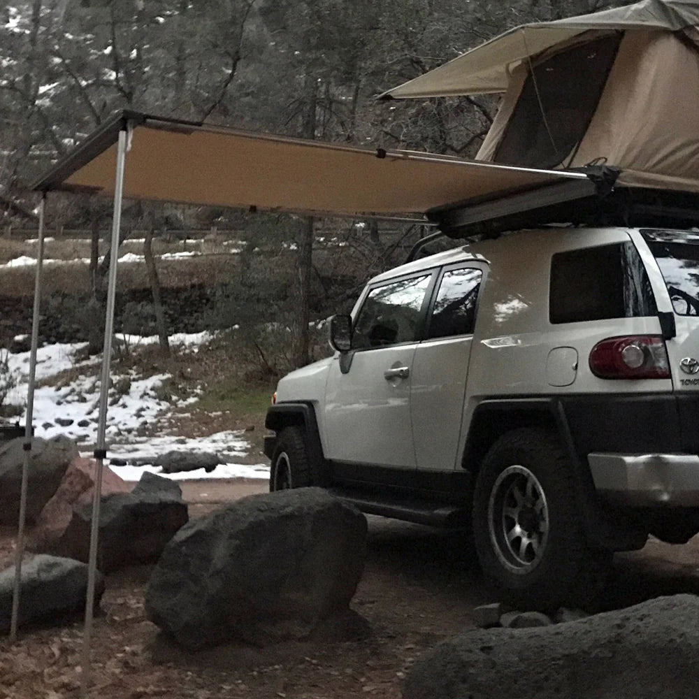 Truck or Car Awning, 4.5x6 Feet, Poly-Cotton Ripstop Fabric, Tan
