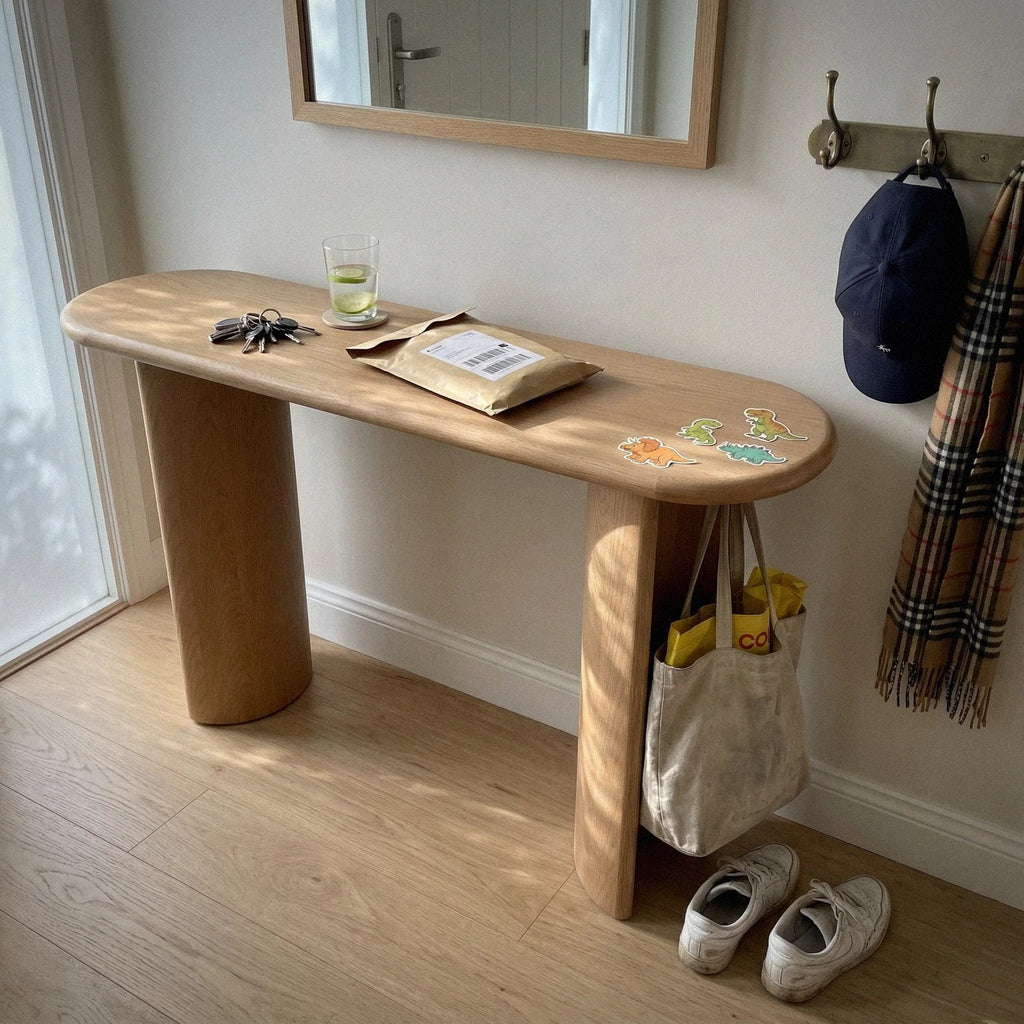 Haven Console Table White oak