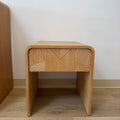 Vista Side Table White oak with sculpted slat detailing（karhyn studio sale）