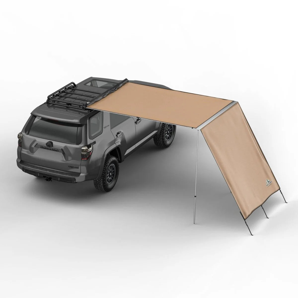 Truck or Car Awning Shade Wall, 6.5x8 Feet, Poly-Cotton Ripstop Fabric, Tan